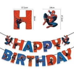 Spider-Man Garland Birthday Decoration Marvel Celebration Party Decoration Gift