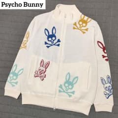 サイコバニー ジップ ニットジャケット 蓄熱 スカルラビット クリーム