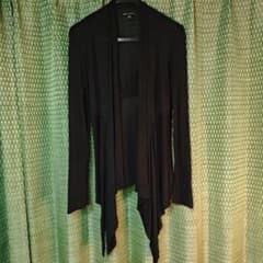 V系アシメトリー黒Blackカーディガンのサムネイル
