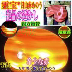 ✳絶品の赤透かし文様‼️ 山形県＊霊宝月山赤めのう勾玉 真っ赤な結晶