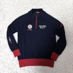 ビームスゴルフ ニットセーター ハーフジップ 蓄熱 ネイビー 防風