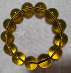 イエローアンバー琥珀ブレスレット18mmx18mm★13粒のサムネイル