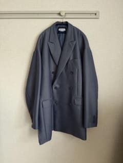 MAISON SPECIAL グレー ダブルブレストジャケットとスラックスセット 