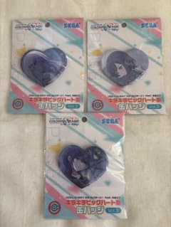 プロジェクトセカイ キラキラビッグハート型缶バッジ 奏 まふゆ 絵名 セットのサムネイル