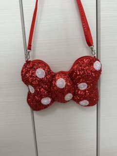 レア　ミニー　リボン　スパンコール　ショルダーバッグ ディズニー ミニー リボン スパンコール ショルダーバッグ ポシェット