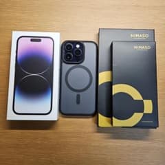【美品】Apple iPhone 14 Pro 本体 ディープパープルのサムネイル
