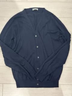 JOHN SMEDLEY ネイビー カーディガン Lサイズのサムネイル