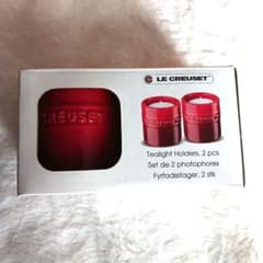 新品】ル・クルーゼ ティーライトキャンドルホルダー チェリーレッド2