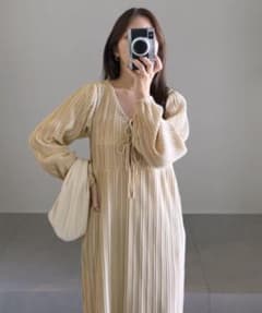 神戸レタス yuiさんコラボ 前後2way長袖プリーツワンピース マタニティのサムネイル