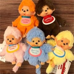 新品 モンチッチ COLORS ぬいぐるみ キーチェーン 5色 セキグチ レア