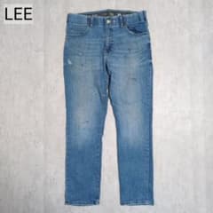 リー　デニムパンツ　スキニー　ストレッチ　w34 l30　ペンキ　ヒゲ　色落ち