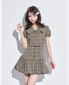Darich ビックリボンバルーンチェックミニワンピース FRサイズ Darich ビックリボンバルーンチェックミニワンピース FRサイズ - メルカリ
