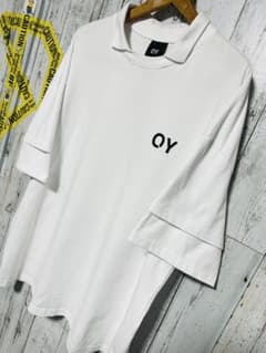 廃盤限定 OY ポロシャツ ドッキングツイン Tシャツ ワンポイント刺繍 韓国