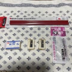 子ども用文具セット 赤色鉛筆2本 クーピー消しゴム　クーピー削りのサムネイル