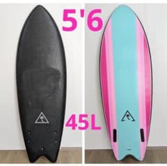 5′6ソフトボード ファンボード キャッチサーフ ツインフィンレトロ
