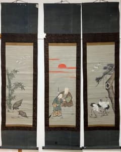 茶掛 妙心寺派管長【松山萬密(瑞雲軒)】『室閑茶味清』紙本 桐共箱 紙外箱 掛軸 茶掛 妙心寺派管長【松山萬密(瑞雲軒)】『室閑茶味清』紙本 桐共箱 紙