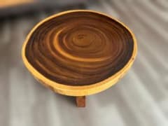 週末値下げ】一枚板 輪切り ローテーブル 年輪テーブル モンキーポッド 