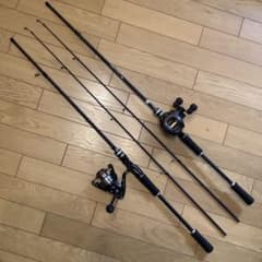 PE3号付き　1.8mスピニングとベイトロッド&スピニング3000番ベイトリール PE3号付き 1.8mスピニングとベイトロッド&スピニング3000番ベイト