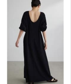 STYLEMIXER 七分袖ワンピース　黒のサムネイル