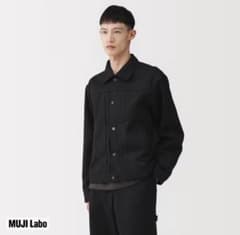 MUJI Labo 紳士 再生ポリエステルデニムジャケット 黒 L - メルカリ