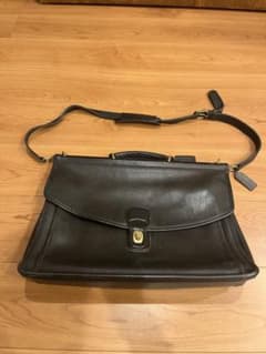 オールドCOACH レザー ビジネスバッグ 5266 黒のサムネイル