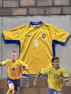 Umbro 04年 スウェーデン代表 ホームシャツ ユングベリ 9番のサムネイル