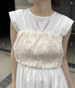 CAPRICIEUX LE'MAGE ラインレースビスチェ　エクリュ⭐︎新品未使用のサムネイル