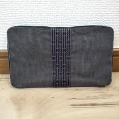 HERMES　エールライン パースGM パスケース グレー キャンバス　O HERMES エールライン パースGM パスケース グレー キャンバス - メルカリ