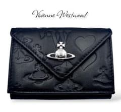 Vivienne Westwood ミニ財布　165VW765 ブラック 新品✨最新】Vivienne Westwood ミニ財布 /型押し/黒/大人気 - メルカリ