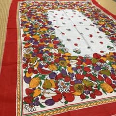 イタリア製 フルーツ、フラワー テーブルクロス 希少 - メルカリ