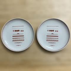 scope 印判小皿 立花文穂 罫景赤絵　5枚セット 東屋 scope 立花文穂 印判小皿 罫景 赤絵スコープ二十五周年 2枚