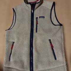 Patagonia フリースベスト M クリーム ネイビー レッド 人気カラー