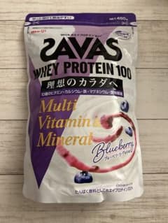 SAVAS Whey Protein 100 ブルーベリー ヨーグルト450gのサムネイル