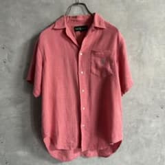 80s RALPH LAUREN リネン100% 開襟 半袖 シャツ レアカラー - メルカリ