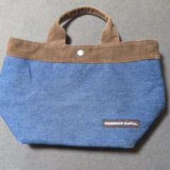 ☆コメダ珈琲☆ トートバッグ ネイビー/ブラウンのサムネイル