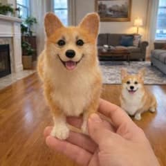 コーギー 羊毛フェルト オーダーメイド 写真から制作のサムネイル