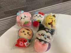 치이카와×산리오 데스크탑에서 지켜보는 히카케 봉제인형 5장 세트
