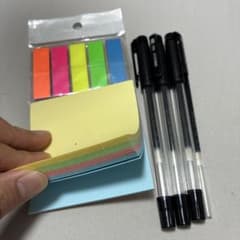 カラフル付箋セット フィルム付箋とメモ付箋のサムネイル