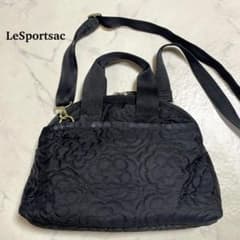 レスポートサック ヨークサッチェル 2way ショルダー 花柄 ブラック