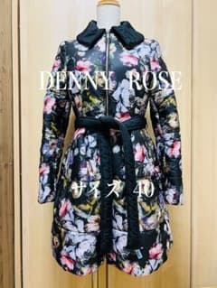 DENNY ROSE Aライン花柄ロングコート - メルカリ