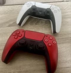 PS5 DualSense コントローラー ホワイト　レッド　純正（ジャンク）のサムネイル