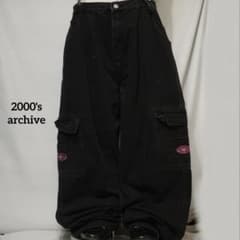 2000's archive Black buggy denim y2k - メルカリ