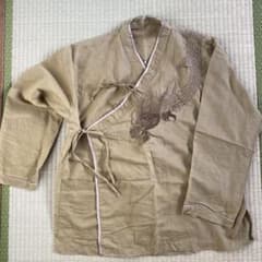 龍刺繍シャツ/古着/中華/作務衣、甚兵衛のサムネイル