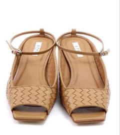 ETRO TOKYO ナローストラップレザーメッシュミュール37（24）？ ETRE TOKYOエトレトウキョウ ナローストラップレザーメッシュミュール