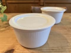 ロイヤルコペンハーゲン ホワイトフルーテッド 蓋付オーブンウェア×2