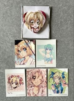 種村有菜30周年記念展 くじ D賞 缶バッジ 食べちゃいました ステッカー
