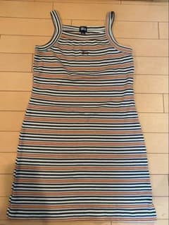 STUSSY ステューシー マルチボーダー ワンピース Lのサムネイル