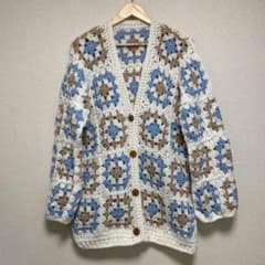 グラニースクエア ハンドメイドニット カーディガン - メルカリ