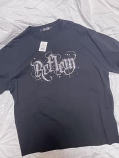 REFLEM/レフレム ロゴラインストーンTシャツ/ハーフスリーブカットソー