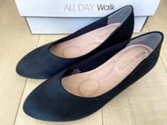 ＊値下げ＊ALLDAY Walk 23.0cm スエードパンプス 黒のサムネイル